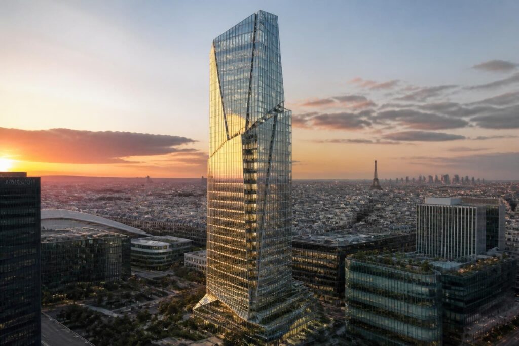 découvrez la tour eria à la défense, une prouesse architecturale innovante qui transforme le skyline parisien avec son design moderne et durable.